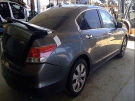 2008 HONDA ACCORD, GRAY, EX-L, 3.5L, AT,  A25128